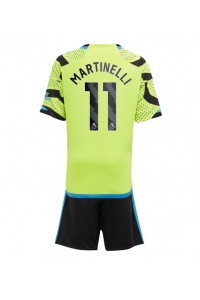 Arsenal Gabriel Martinelli #11 Jalkapallovaatteet Lasten Vieraspeliasu 2023-24 Lyhythihainen (+ Lyhyet housut)